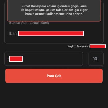 Payfix Para Çekim Sorunu Ve Yetersiz Destek