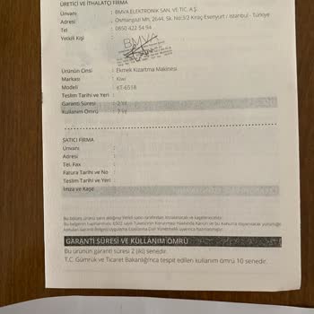 Kiwi Ekmek Kızartma Makinesi Hayal Kırıklığı
