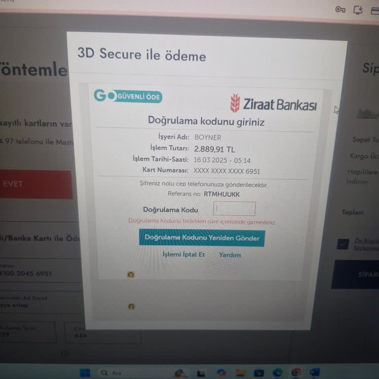 Ziraat Bankası Doğrulama Kodu Sorunu: Yeni Kartla Ödeme Yapamıyorum