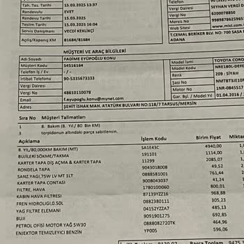 Yetkili Serviste Orijinal Yağ Krizi: Müşteri Memnuniyetsizliği