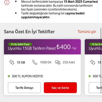 Vodafone'un Fahiş Fiyat Politikası Ve Zorunlu Tarife Değişiklikleri