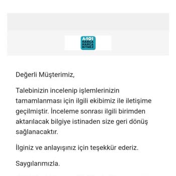 A101 Para İadesi Sorunu Ve Gecikme