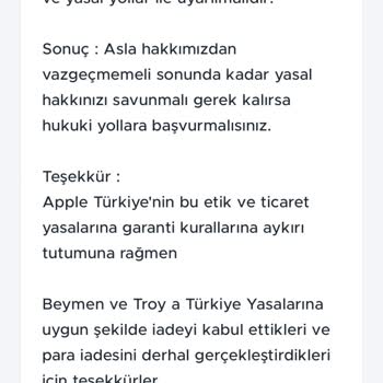 Apple Cihaz Değişim Talebine Yanıt Vermiyor