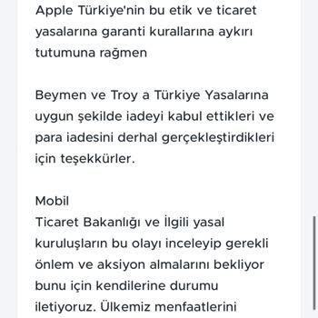 Apple Cihaz Değişim Talebine Yanıt Vermiyor
