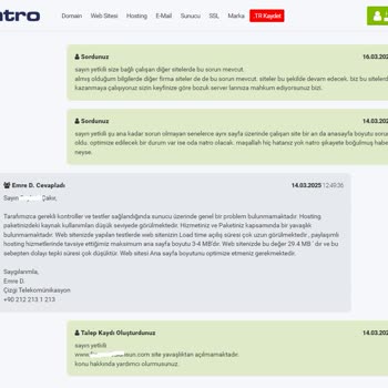 Natro Hosting'de Sürekli Yazılımsal Sorunlar