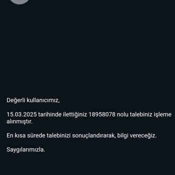 Bilinmeyen Taleplerle İlgili Destek Talebi