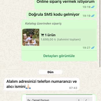 Kuruyemiş Siparişinde İletişim Sorunu Ve Cevapsız Mesajlar