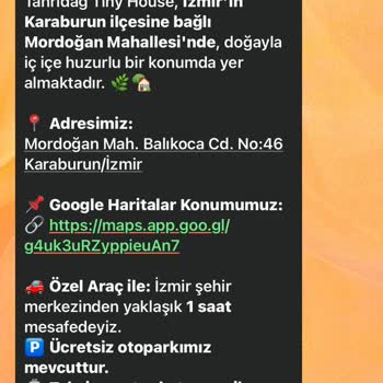 Bungalov Konaklama Tanrıdağ Tiny House Şikayeti