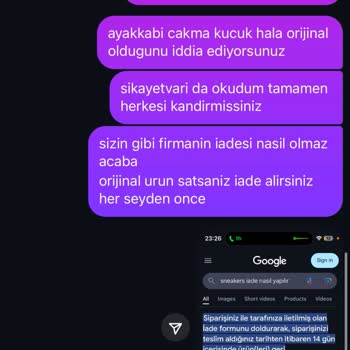 Orijinal Diye Aldık Pazar Malı Çıktı İade Yok