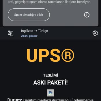 UPS Kargo'dan Alakasız Mailler Alıyorum