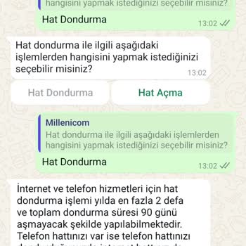 Hat Dondurma İşlemlerinde Sürekli Sorun