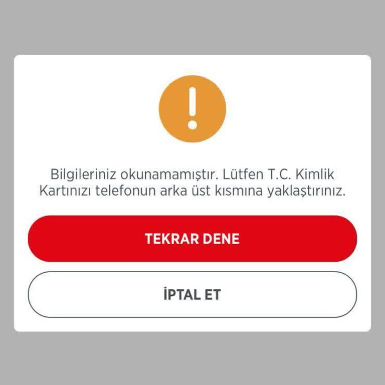 NFC Okuma Sorunu Nedeniyle Numara Değişikliği Yapılamıyor
