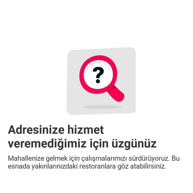 Yemeksepeti Mahalle Hizmetinin Bölgemizde Aktif Olmaması