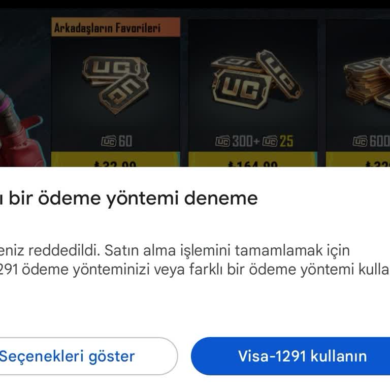 İninal İle PUBG Mobile Ödemesi Reddedildi