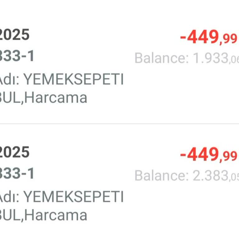 Yemeksepeti Çift Ödeme Mağduriyeti: İade Bekleniyor