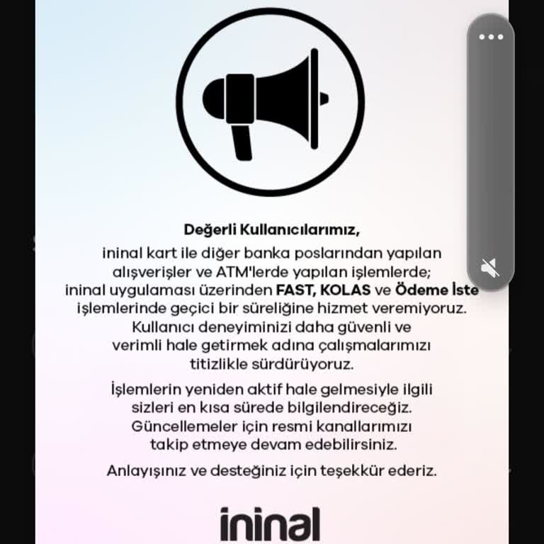 İninal Kart Uygulaması Erişim Sorunu