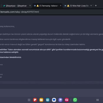 İtem Satış Platformunda Destek Sorunu