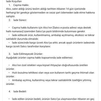 Yanlış Beden Ve Ulaşılamayan Satıcı Sorunu