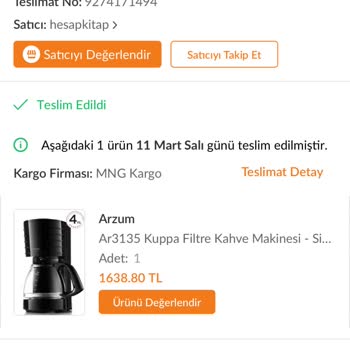 Eksik Parçalarla Gelen Sipariş Sorunu