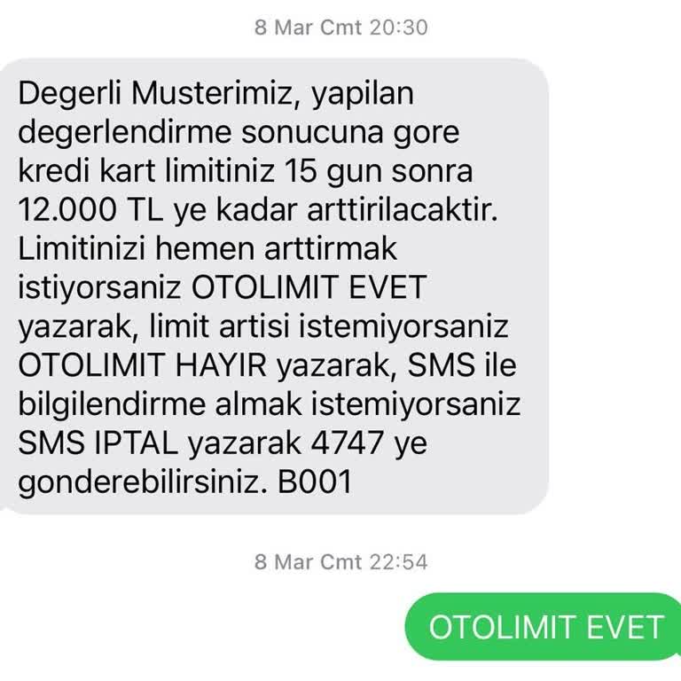 Limit Artışı Talebi Yanıtsız Kaldı