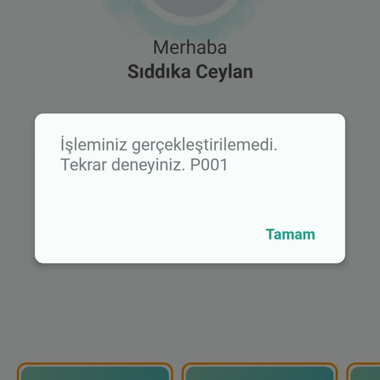 Kuveyt Türk Mobil Uygulama Sorunu: Sürekli P001 Hatası