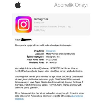Instagram Abonelik Sorunu: Ödeme Yapıldı, Hizmet Sağlanmadı Ve İade Reddedildi