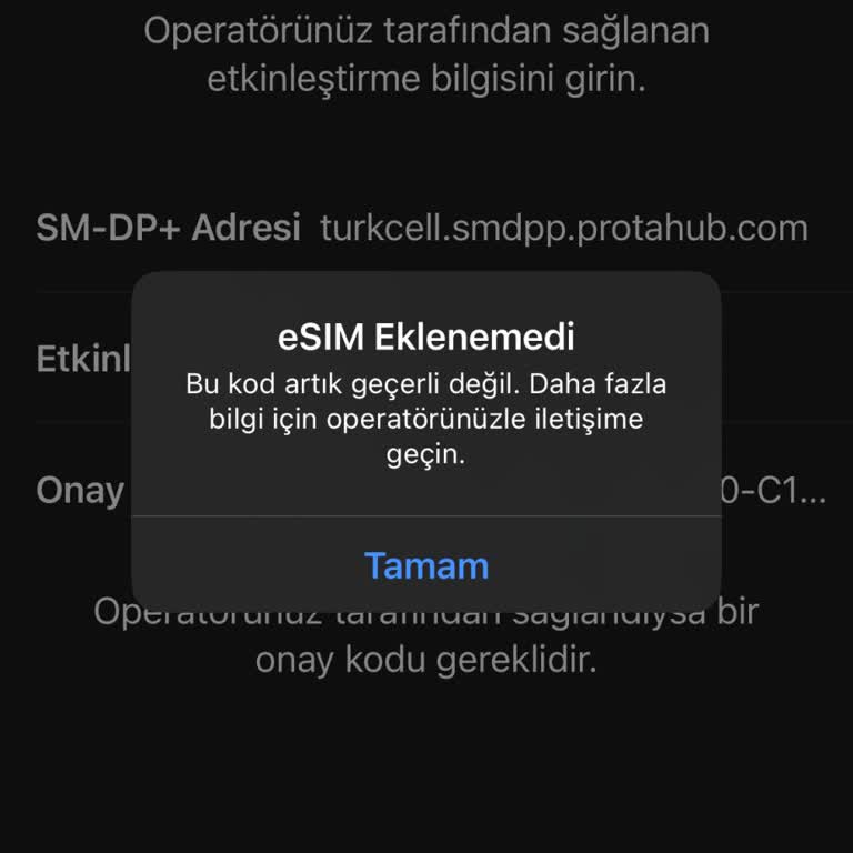 E-Sim Aktivasyon Sorunu Ve Ücret Talebi