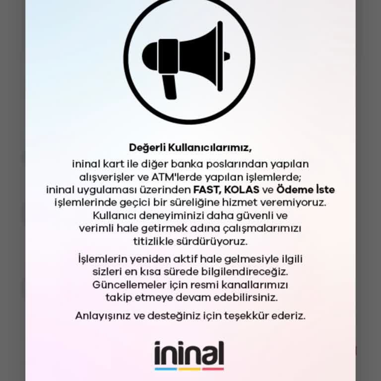 İninal Kart Mağduriyeti: İşlemler Durduruldu