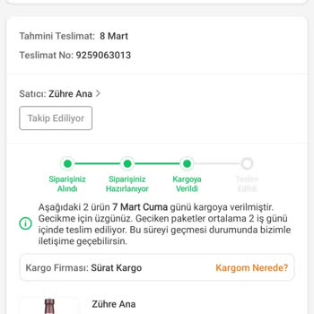 Sürat Kargo'nun Teslimat Gecikmesi: Trendyol Siparişim Kayseri'de Bekletiliyor!