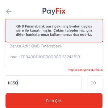 Payfix'te Para Çekememe Ve İletişim Sorunu