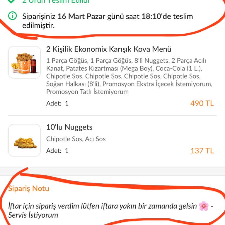 İftar Siparişi Teslim Edilmedi Mağduriyet Yaşandı