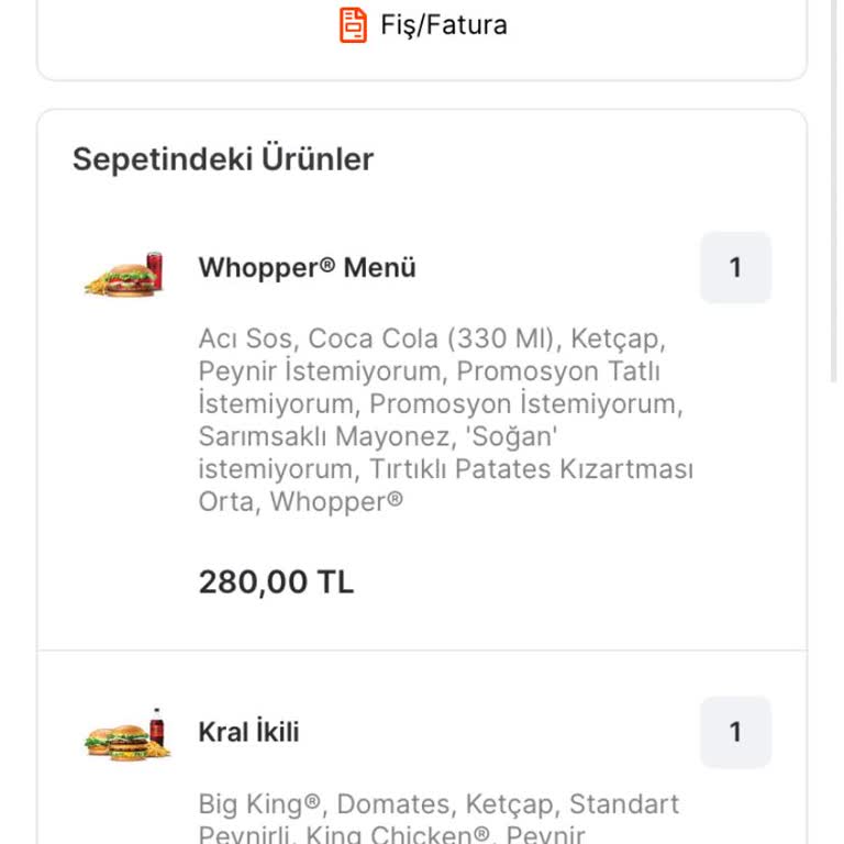 Burger King İftar Siparişi 1 Saattir Gelmedi