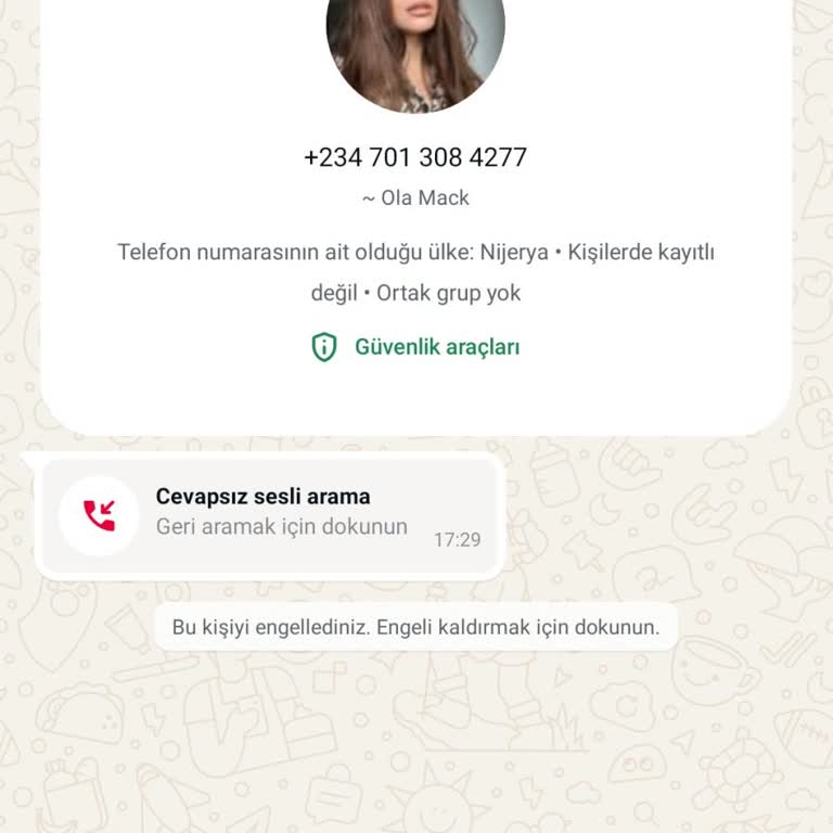 Nijerya'dan Gelen Şüpheli WhatsApp Araması: Güvenlik Endişesi