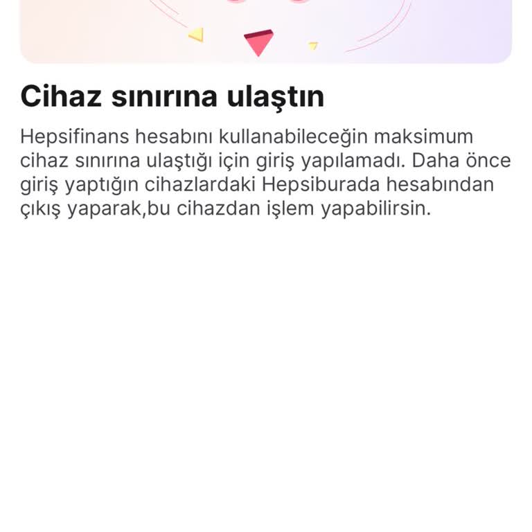 Hepsiburada Cihaz Sınırı Sorunu