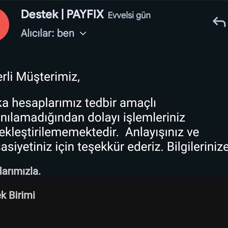 Payfix Hesabımdaki Parayı Çekemiyorum Yardım Bekliyorum