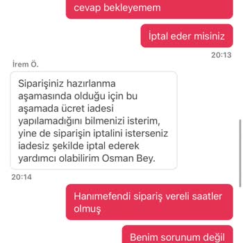 Sipariş İptali Ve Uzun Bekleme Süresi
