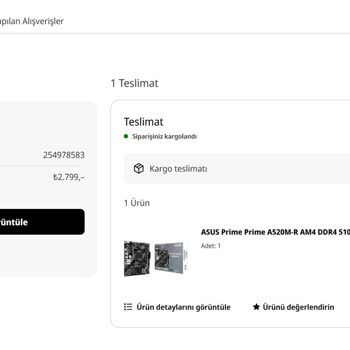 Yanlış Anakart Gönderimi Ve Sipariş Değişikliği Sorunu