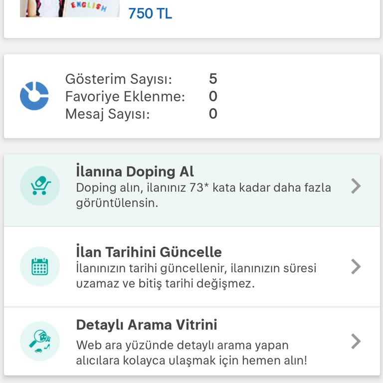 Sahibinden.com Doping İlan Hizmetleri Hayal Kırıklığı