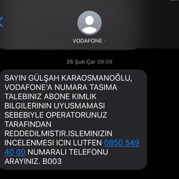 Vodafone'da Çifte Hattımın İptal Sürecindeki Sorunlar