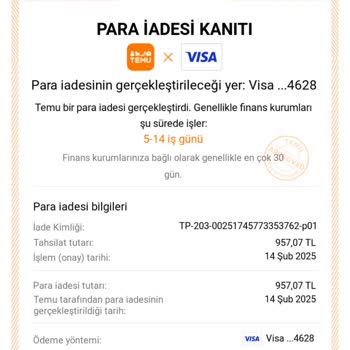 İade Edilmeyen Ürün İçin Mağduriyet