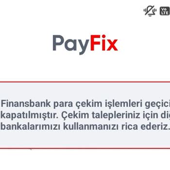 Payfix Hesabımdan Banka Hesabıma Para Aktaramama Sorunu