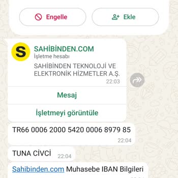 Sahibinden.com Üzerinden Yanıltıcı Ödeme Yönlendirmesi