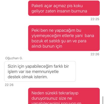 Bozuk Et Teslimatı Ve Müşteri Hizmetleri İlgisizliği