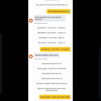 Migros Hemen Market Siparişinde Yanlış Ürün Teslimatı Ve Yetersiz Müşteri Hizmetleri