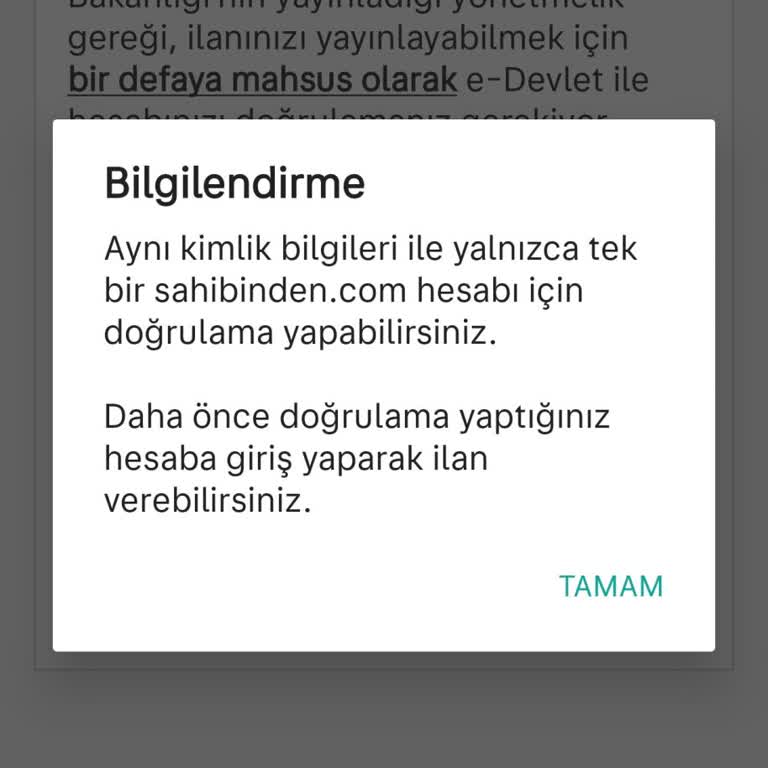 Sahibinden.com'da E-Devlet Onayı Sorunu Ve Müşteri Hizmetleri İletişimsizliği