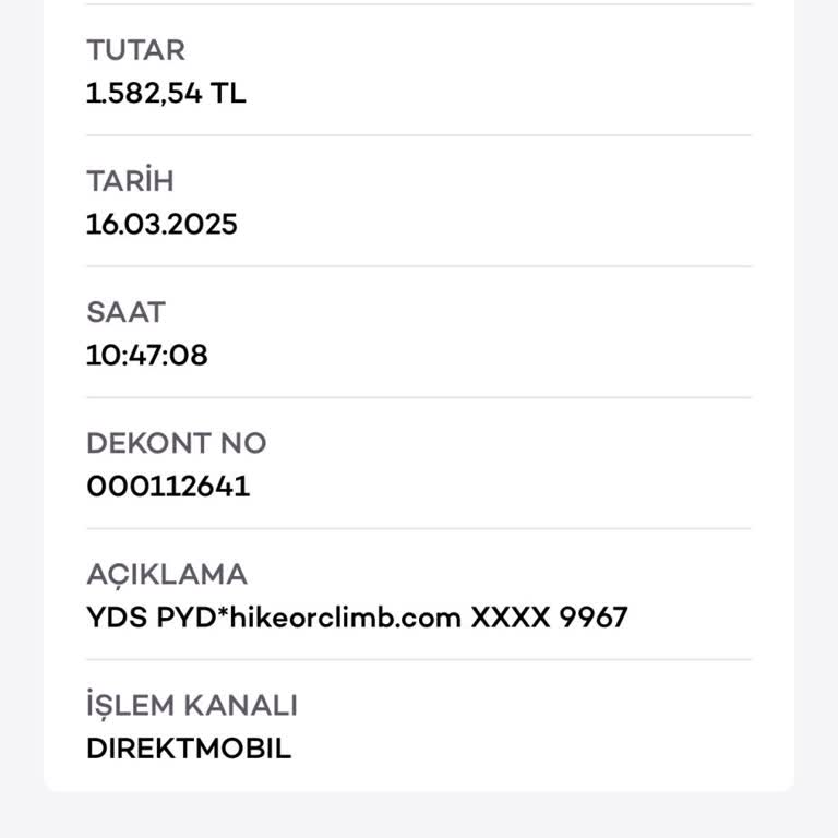 İzinsiz İşlem: Akbank Kartından YDS Alışverişi