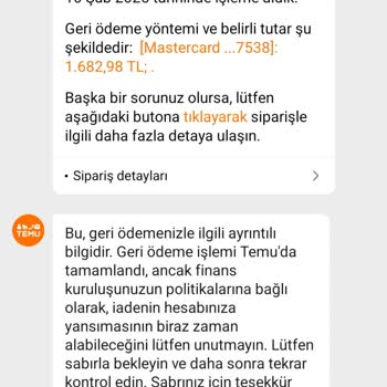 Geciken Para İadesi Sorunu