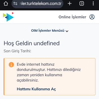 Yazlık İnternet Paketi Aktivasyon Sorunu
