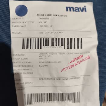 Ceket Rengi Soldu, Mağaza Yardımcı Olmadı