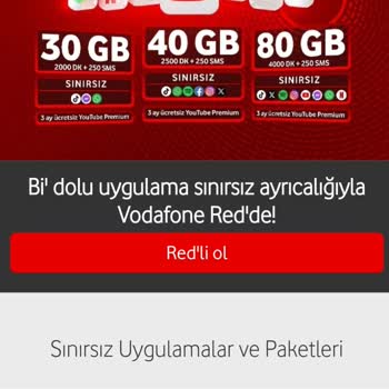 Vodafone Red Paket İçeriği Hakkında Yanıltıcı Bilgilendirme